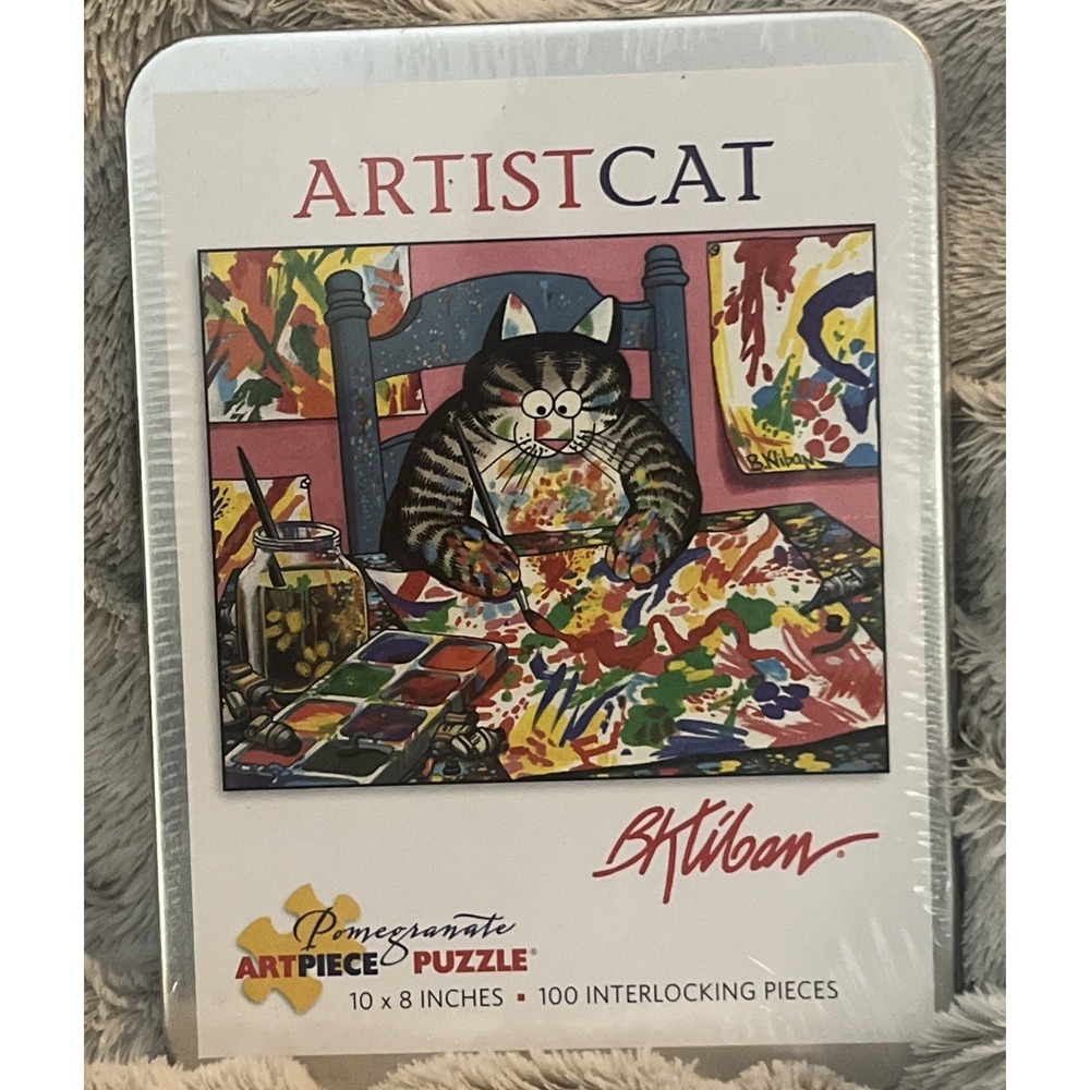 Artpiece Kliban Artist Cat Puzzle 100 Pieces Pomegranate 10x8 COMPLETE WRAPPED